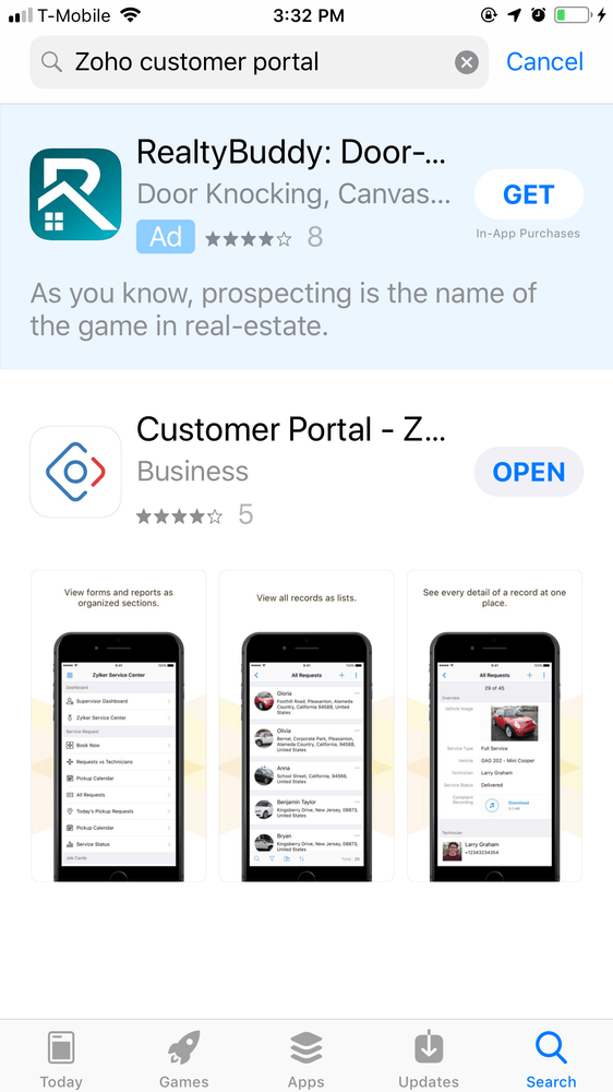 America Ship's customer portal