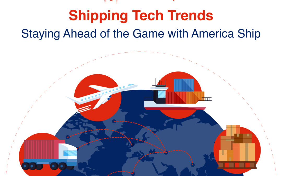 Embracing the Future: Illustration of Cutting-Edge Shipping Tech Trends.