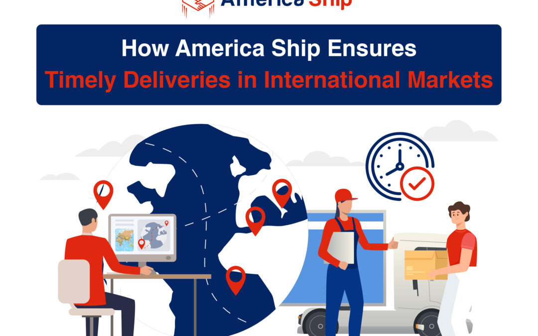 America Ship delivery cargo ensuring timely deliveries in international markets.